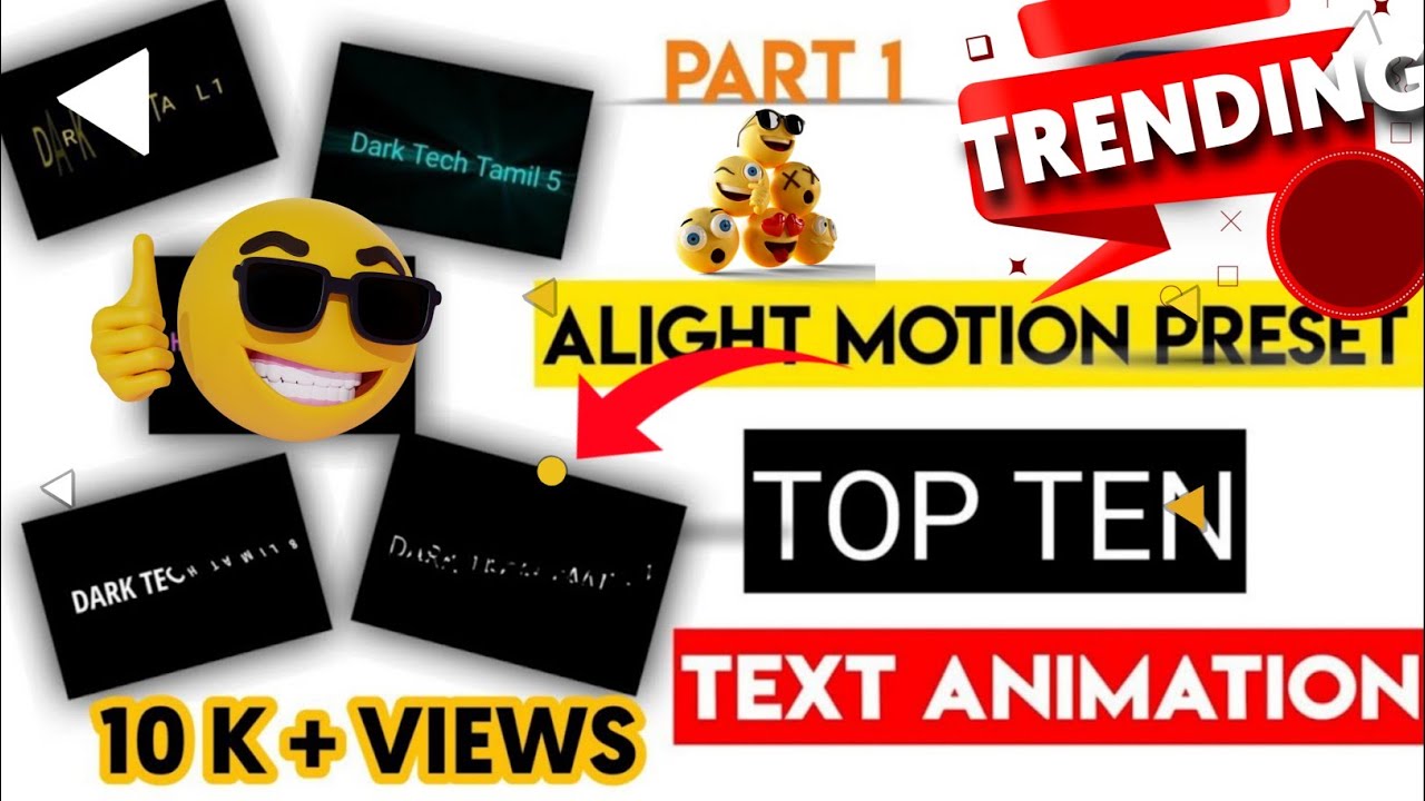 alight motion text animation presets free download