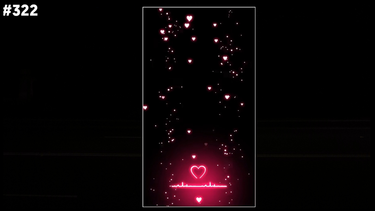 Red Heart Glowing Particles,4k kinemaster download