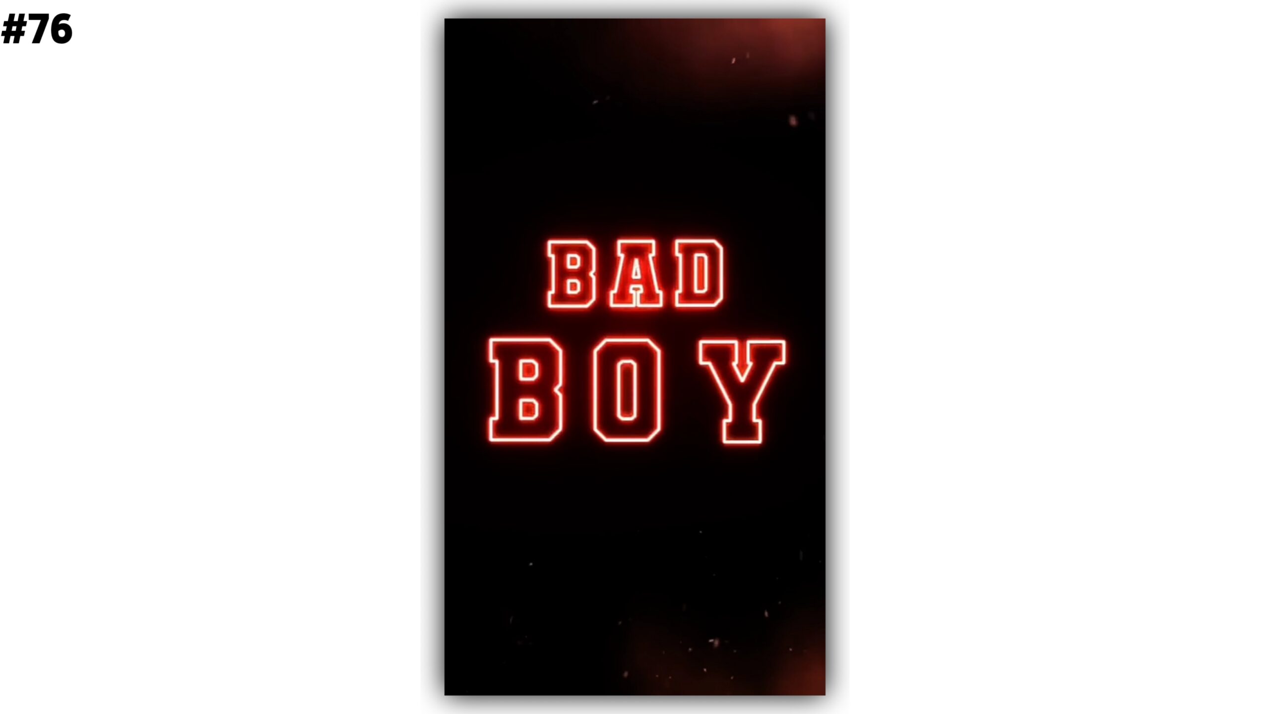 Bad Boy AlightMotion Black Screen Editing Template Video 2022